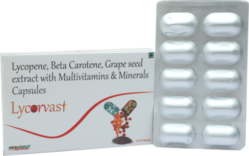 Tablets Lycopene Beta Carotene Grape Seed Extract With Multivitamins And Minerals