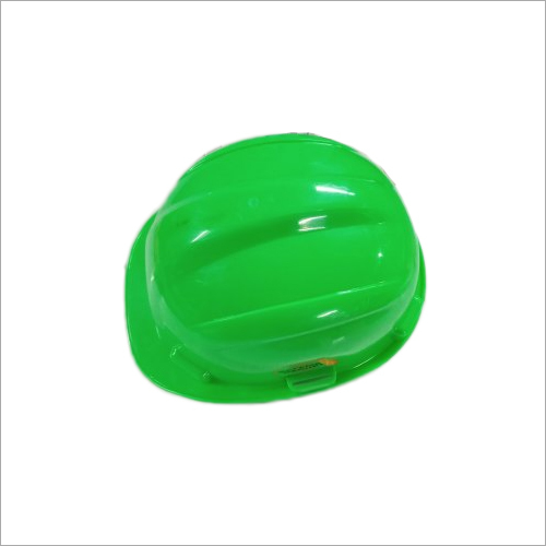 Green Safety Helmet - Plastic Material, Open Face Design | Ideal for Construction Use