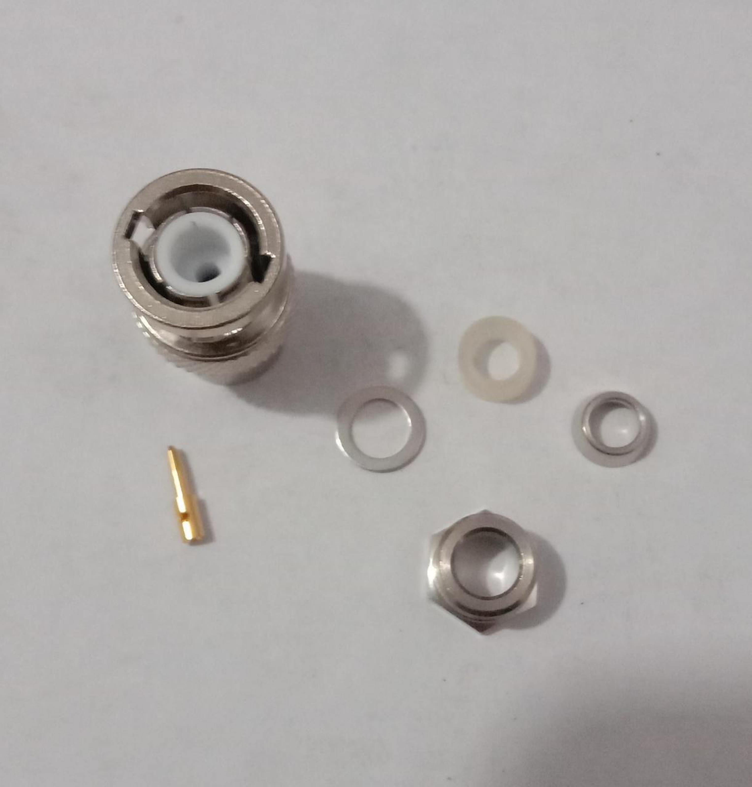 Bnc M Lmr 200 Clamp - 50 Ohm, 10 Grams Weight, 50 Watt Power, 5000m Dielectric Resistance, Dc-4 Ghz Frequency Range, Brass Material, Vswr 1.15@dc-3 Ghz