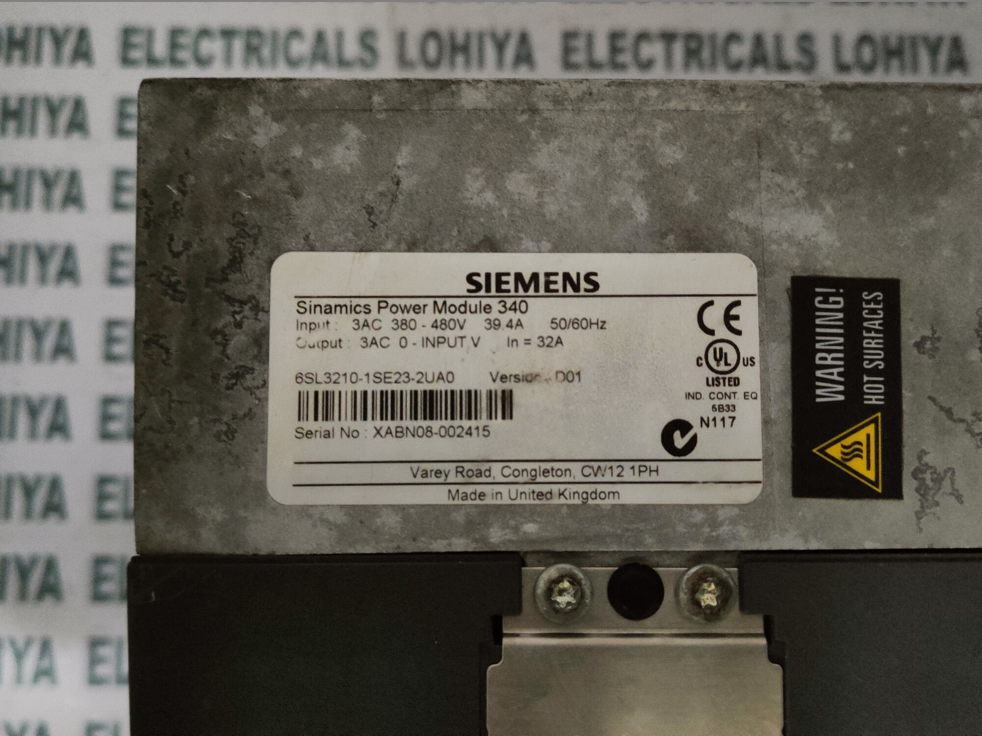 Siemens Power Module 6sl3210-1se23-2ua0