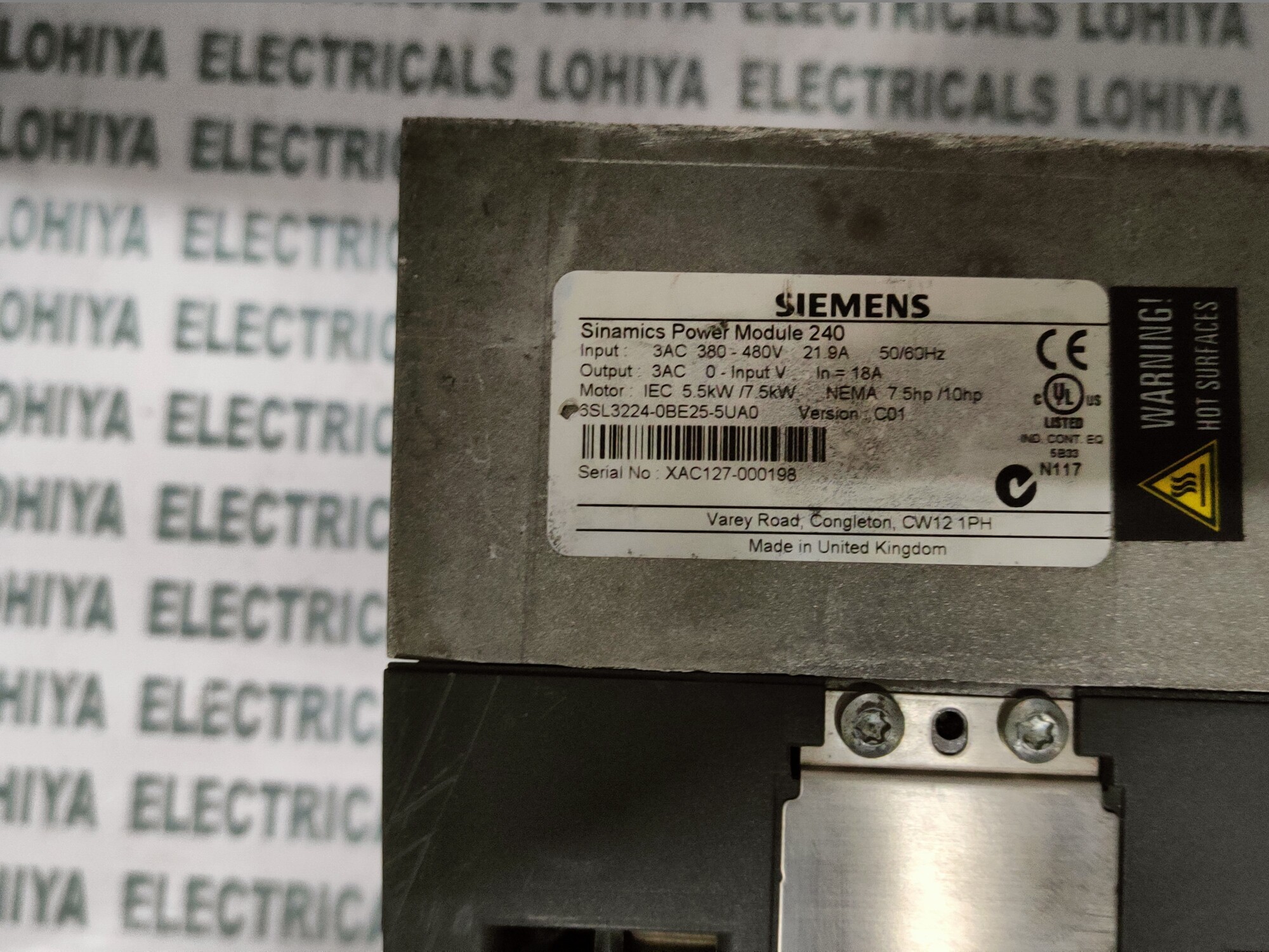 Siemens Power Module 6sl3224-0be25-5ua0