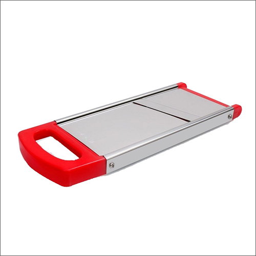 Deluxe Vegetable Slicer - Stainless Steel, Various Sizes Available, Red Color | Heavy Duty, Non-Slip Base, Easy to Clean and Drain