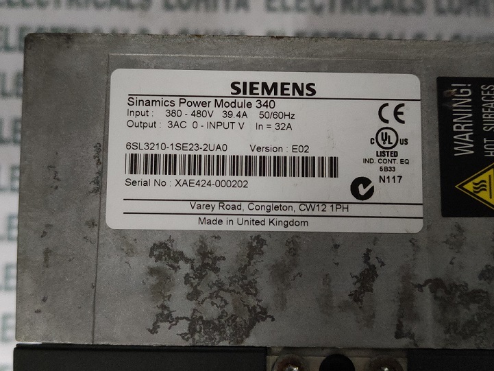 Siemens Power Module 6sl3210-1se23-2ua0