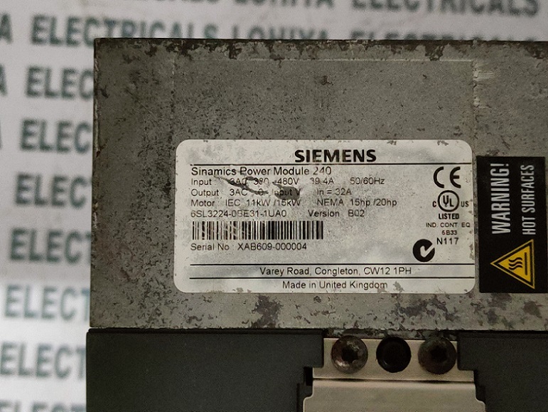 Siemens Power Module 6sl3224-0b31-1ua0