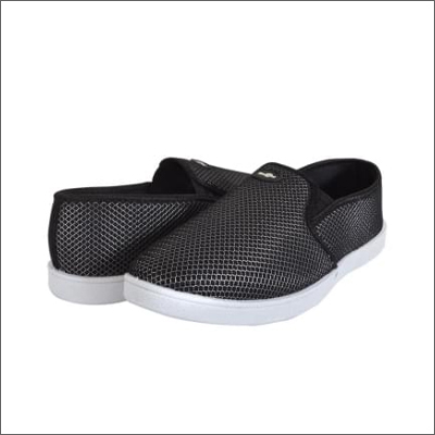 Fancy Slip-On Shoes - Fabric Material, Size 6-10 | Elegant Black Design for Effortless Style