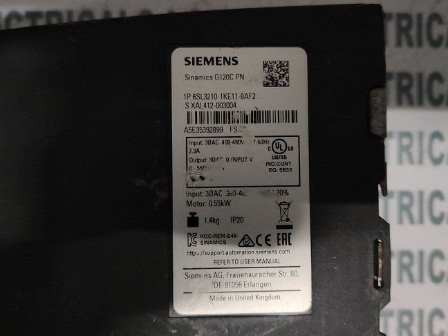 Siemens Power Module 6sl3210-1ke11-8af2