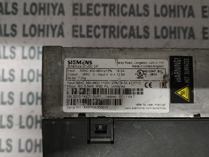 Siemens Power Module 6sl3210-1ke21-3up1