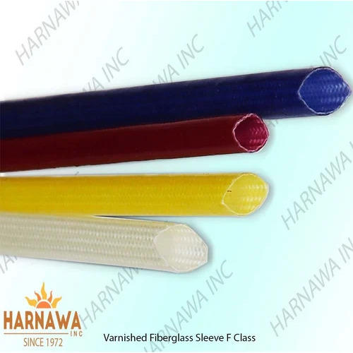 Varnished Fiberglass Sleeve F Class - Fiberglass Material, Adjustable Lengths, Colors: Black, White, Yellow, Red | High-Temperature Insulation, Mechanical Protection, Flexible Design
