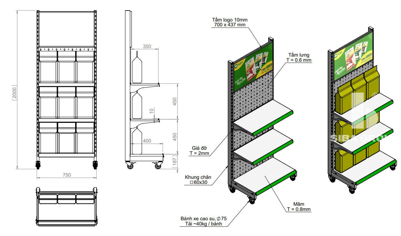 Powder Coating Best Price Store Display Racks Shelves For General Store Supermarket Shop Shelf