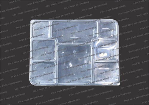 MEAL TRAY 8 COMPARTMENT - Rigid Material, 11x8 Inches | Black & Natural Colors, Liquid Safe Design