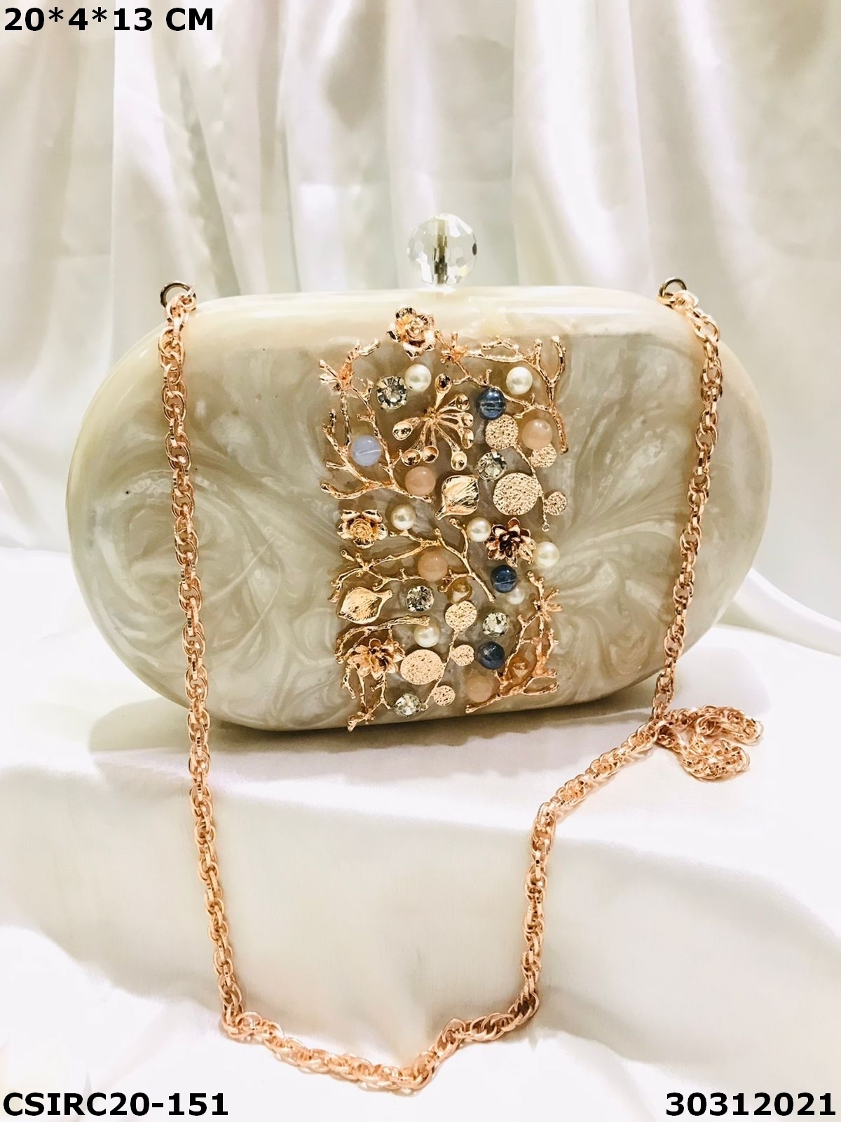 Multi Bridal Resin Clutch Bag