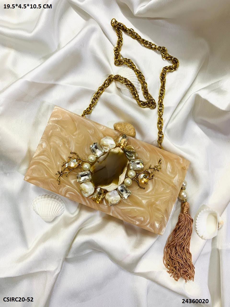 Multi Bridal Resin Clutch Bag