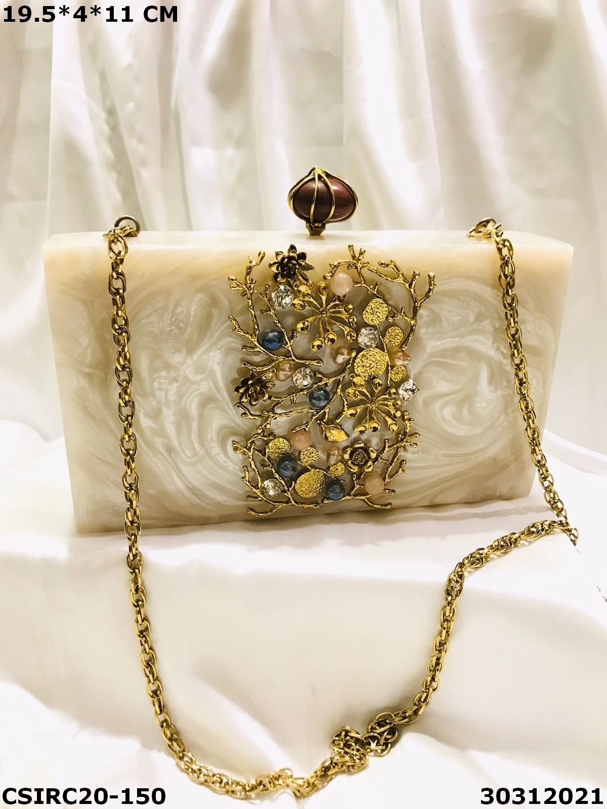 Multi Bridal Resin Clutch Bag