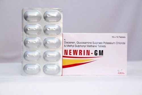 डायसेरिन, ग्लूकोसामाइन सल्फेट पोटेशियम क्लोराइड और मिथाइल सल्फोनील मीथेन टैबलेट