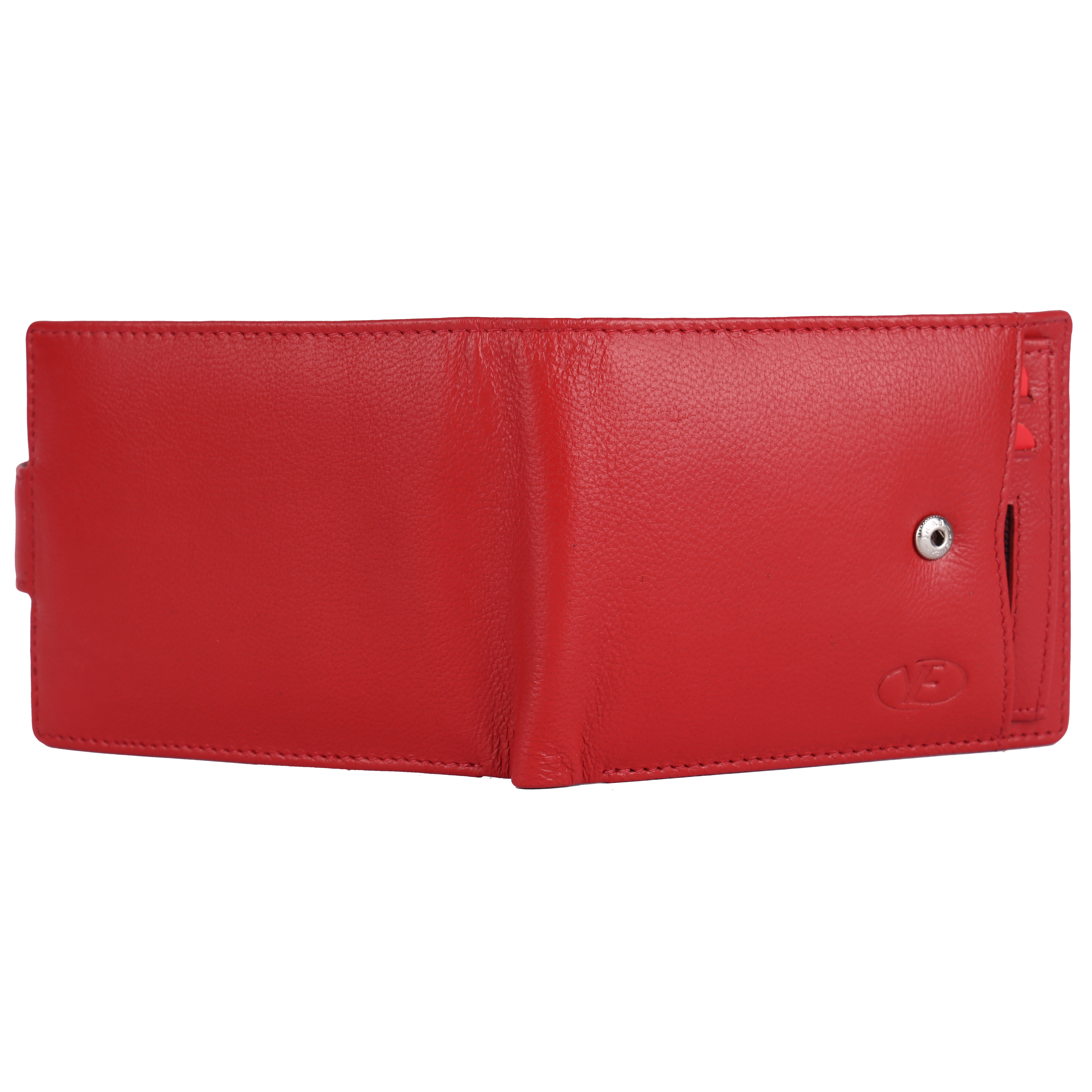 Brown Red Leather Wallet