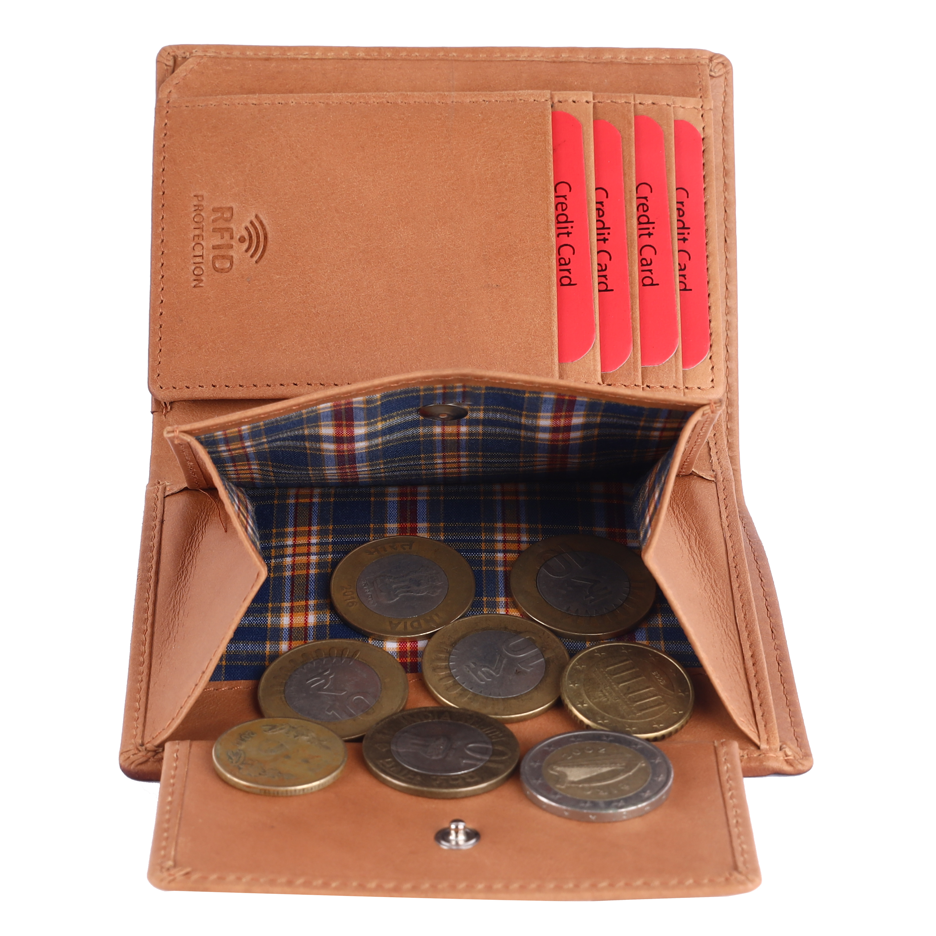 Mens Brown Leather Wallet Size: Free Sizes