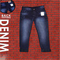 धोने योग्य पुरुषों की फीकी डेनिम जींस