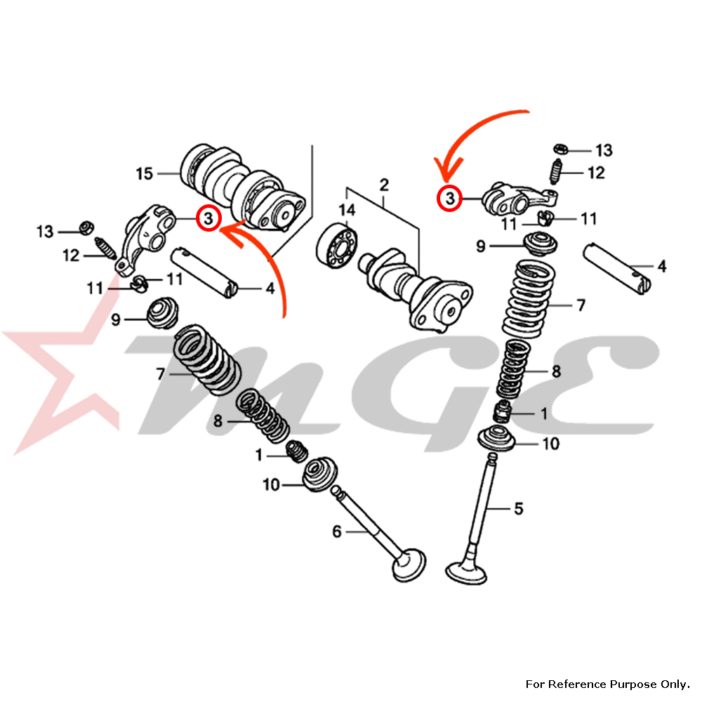 Arm Comp., Valve Rocker For Honda Cbf125 - Reference Part Number - #14430-ksp-910 - Material: As Per Photo