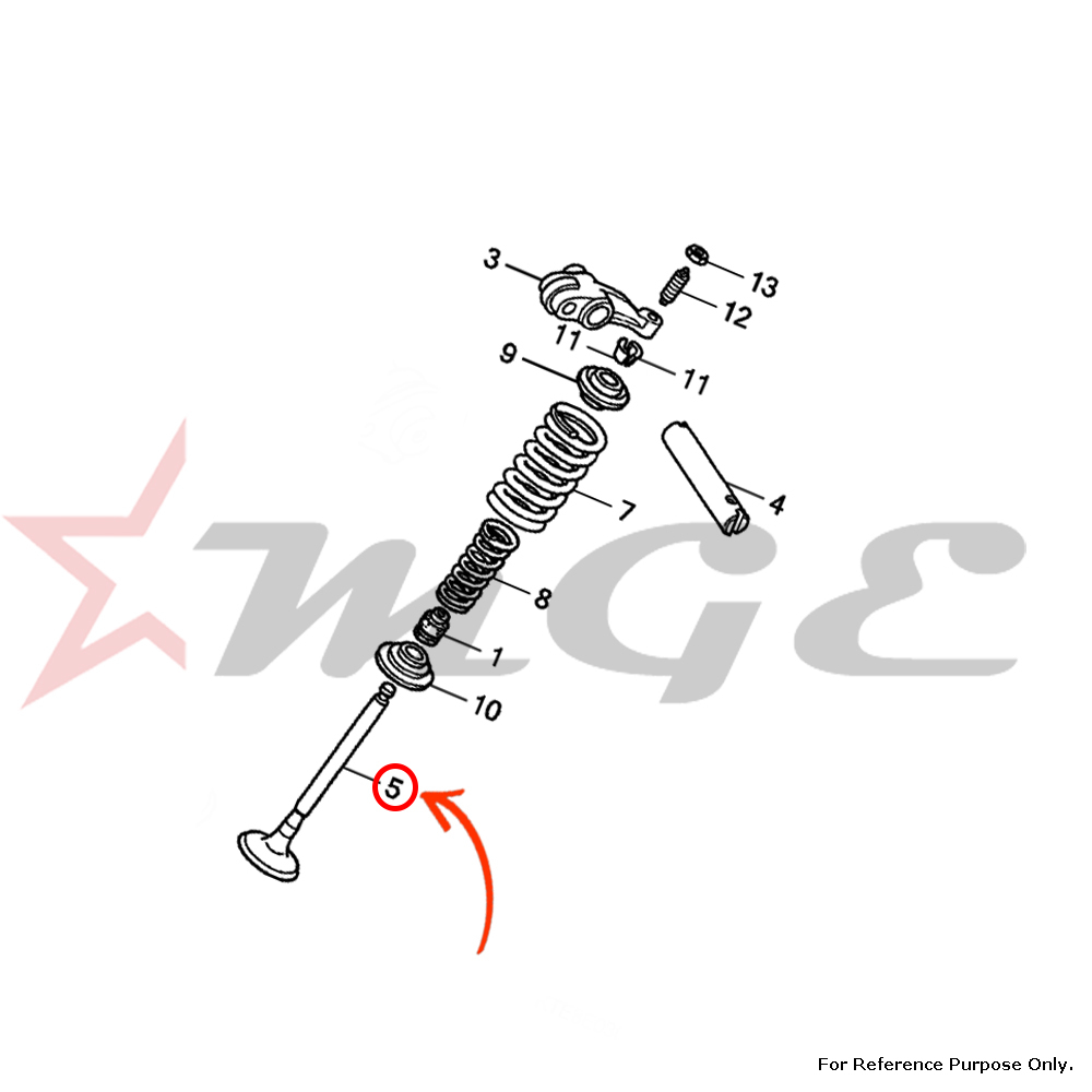 As Per Photo Valve, In. For Honda Cbf125 - Reference Part Number - #14711-kte-910