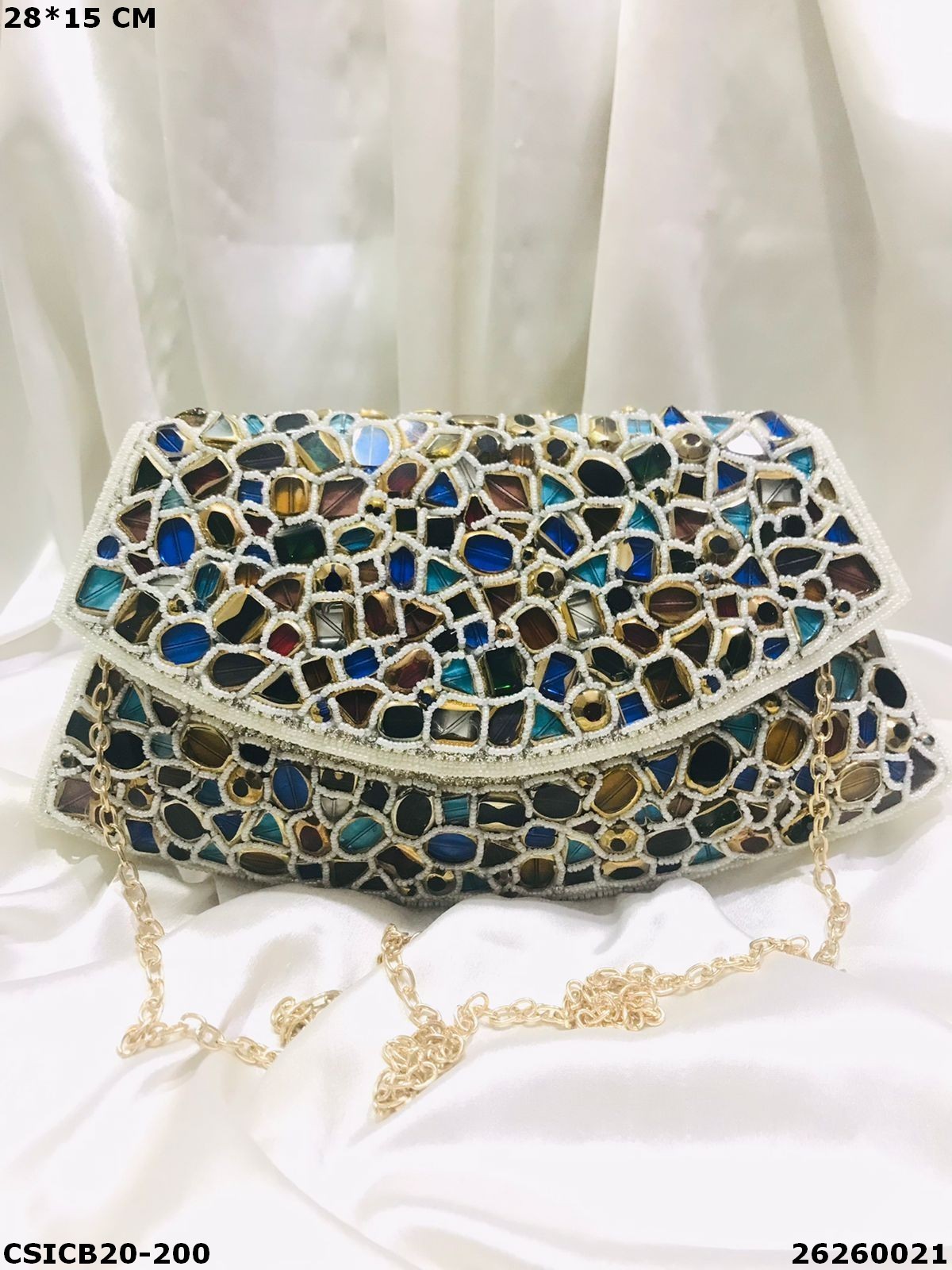 Multi Handmade Designer Bridal Evening Ethnic Clutch