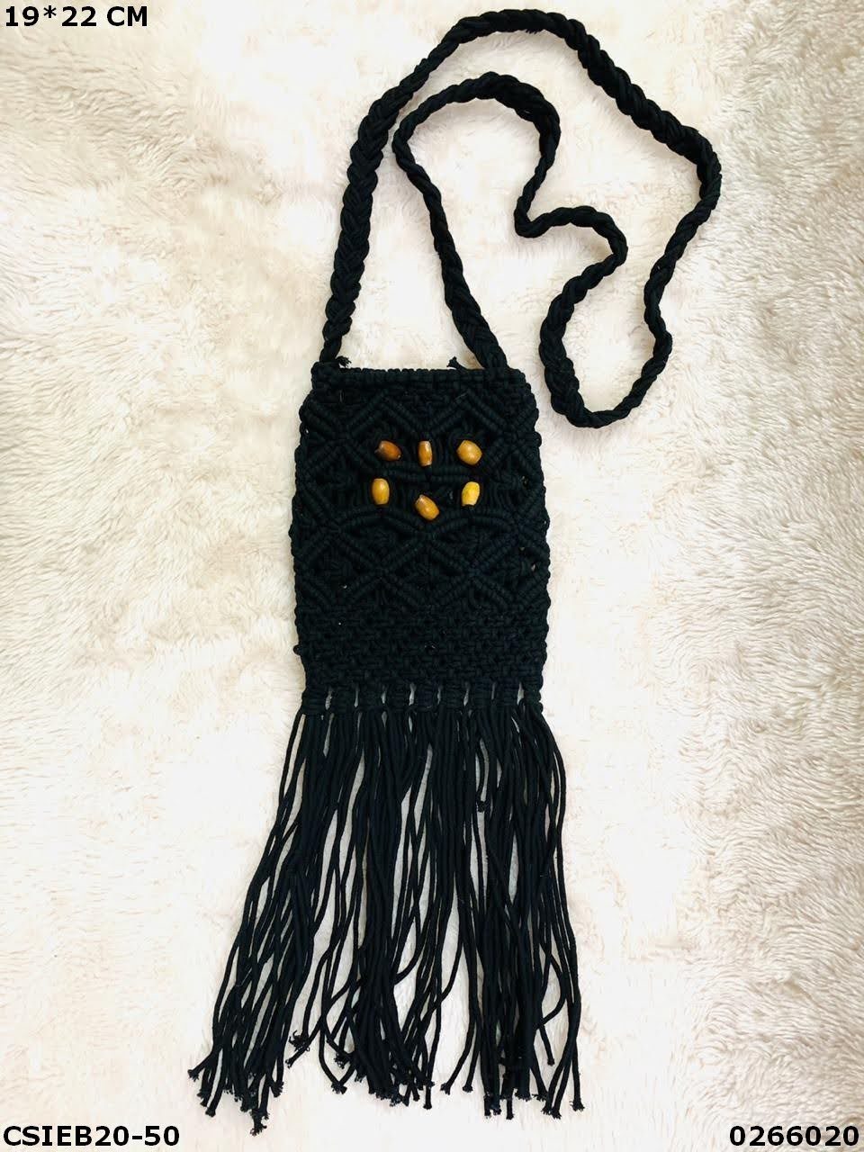 Designer Handmade Macrame Bags - Macrame/cotton Material, Multi-color, Women's Eco-friendly Reusable & Biodegradable Fashion Statement