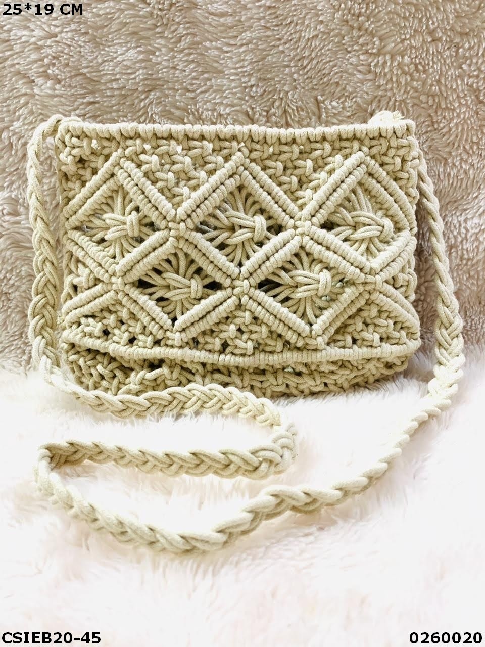 Designer Handmade Macrame Bags - Macrame/cotton Material, Multi-color, Women's Eco-friendly Reusable & Biodegradable Fashion Statement
