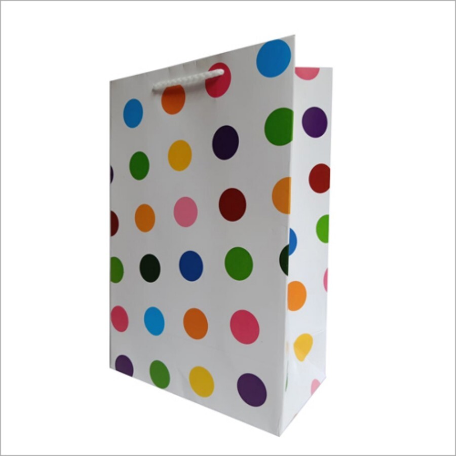 Cyber XL Shopping Paper Bag - Biodegradable, Recyclable, 6"x9"x3.2", Multicolor with Rope Handle | Reliable, Lightweight, Customizable Design