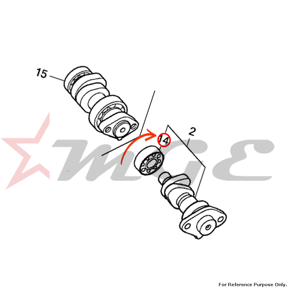 Bearing, Radial Ball, 6001 For Honda Cbf125 - Reference Part Number - #96100-600-1300 - Material: As Per Photo