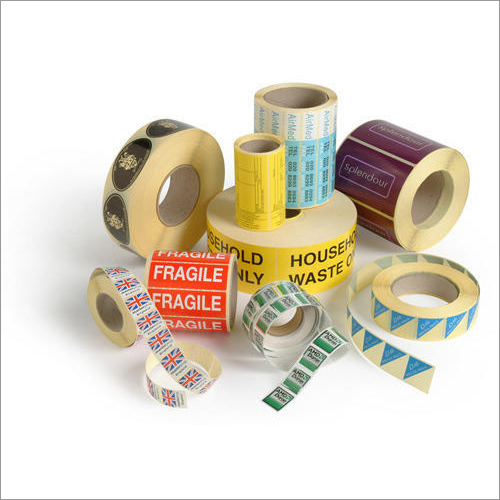 Self Adhesive Printed Sticker - Paper Material , Industrial Packaging Use, Available in Different Colors, Custom Design Printing