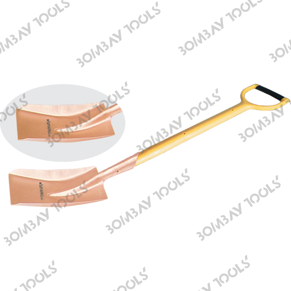 Ssh-1002 Non Sparking Square Shovel - Color: Shinny Gold