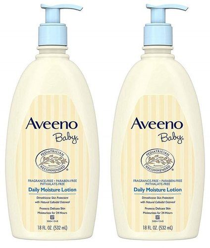 Aveeno बेबी डेली मॉइस्चराइजिंग लोशन 18 Fl (2 का पैक) साइज़: 227 Gm