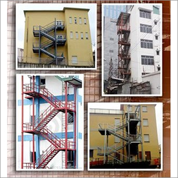Fire Staircase Fabrication Services - Steel Material, 300 mm Tread Width, 150 mm Riser Height, 900 mm Handrail Height | Safety First, Durable Design, Customizable Features, Fire Resistant, Easy Access, Quick Installation