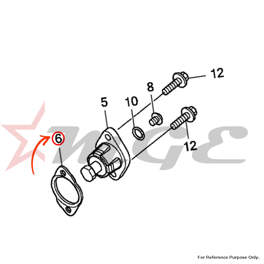 Gasket, Tensioner Lifter For Honda Cbf125 - Reference Part Number - #14560-ksp-910 - Material: As Per Photo