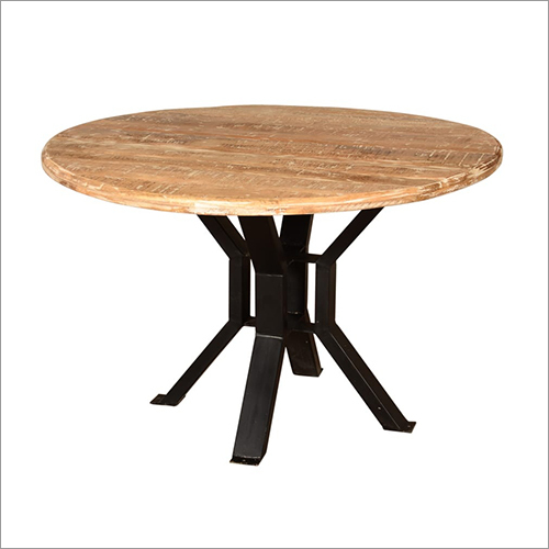 Wooden Round Table - Solid Wood, Modern Design | High Quality, Indoor Use, No Assembly Required