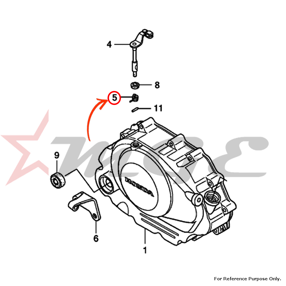 Clutch Lever Spring For Honda Cbf125 - Oem Part #22815-428-000 | Durable Material, Designed For Optimal Performance