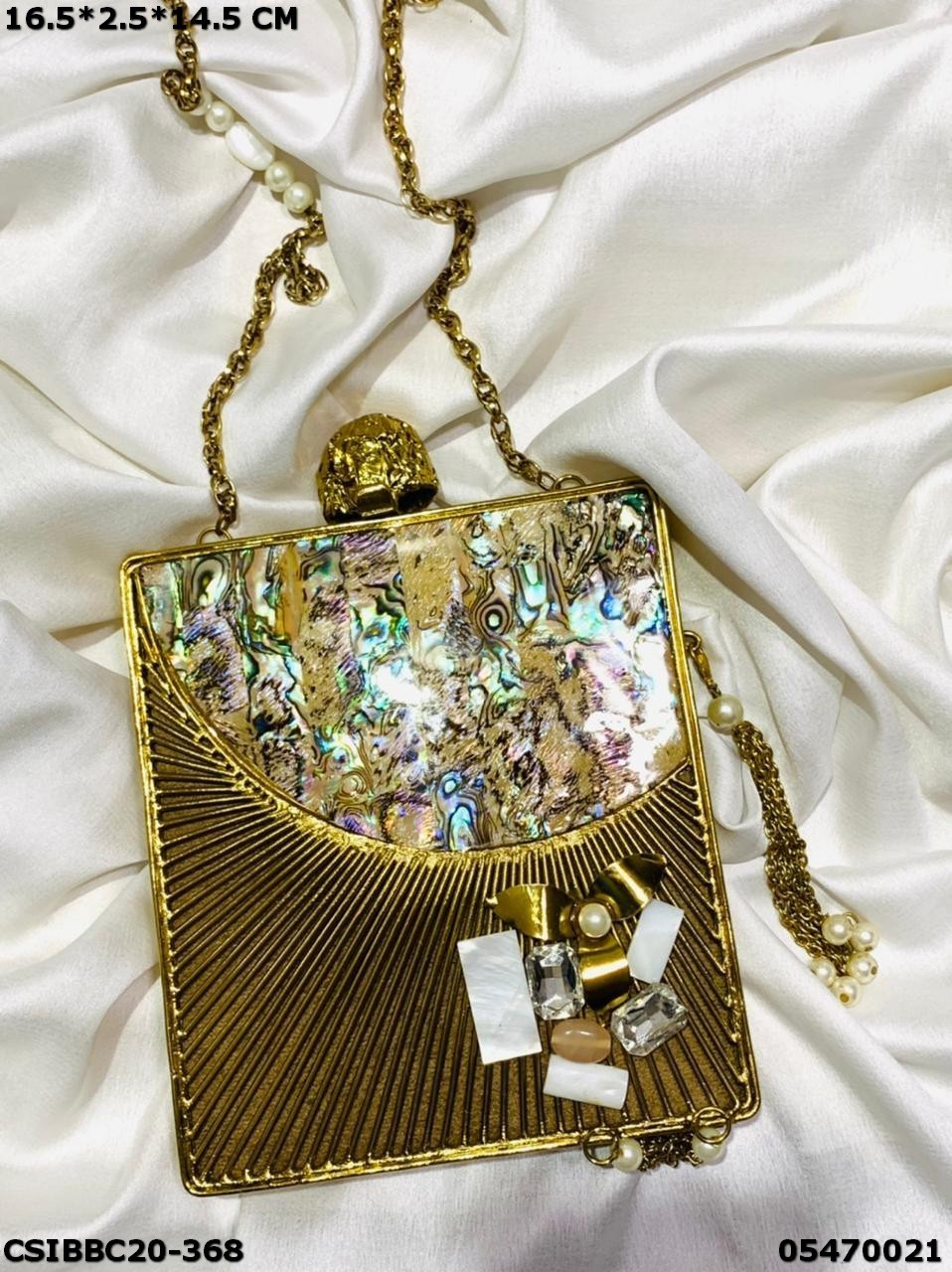Multi Handcrafted Bridal Metal Clutch Bags
