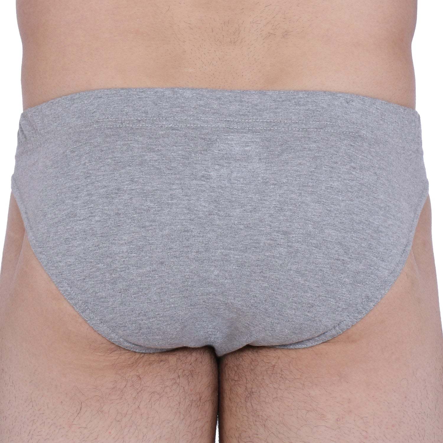 Grey Melange Super Combed Cotton V-cut Briefs - Sizes S-xxl | Modern Low-rise Fit, Double-layered Contoured Pouch, Tag-free Comfort