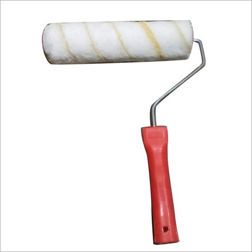 7 Inch Foam Paint Roller Brush - Plastic Handle, 7 Inch Size, White and Red Color | Ideal for Wall Painting Applications