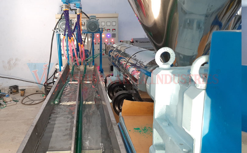 Pvc Suction Hose Pipe Dual Spiral Plant - Color: Blue