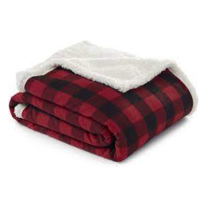 Flannel Blanket - Full Size, Red and White Printed Design | Luxurious Comfort for Adults, Children, and Babies