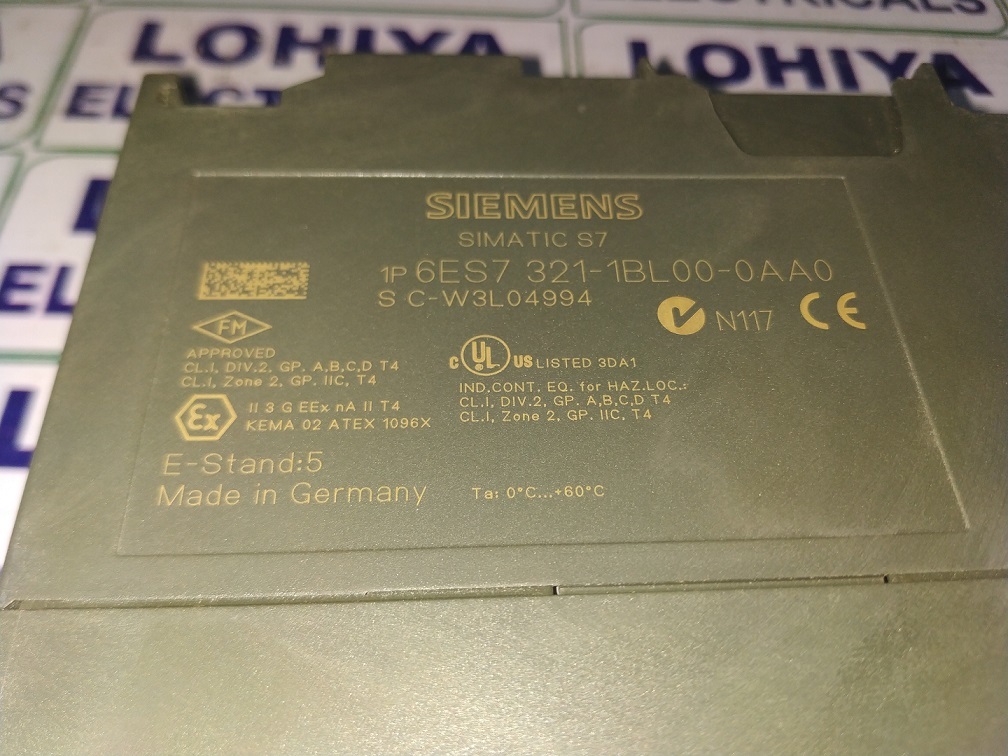 Siemens 6es7 321-1bl00-0aa0 Input Module