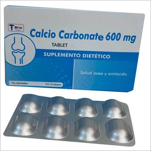  कैल्शियम कार्बोनेट 600Mg की गोलियां सूखी और ठंडी जगह पर रखें