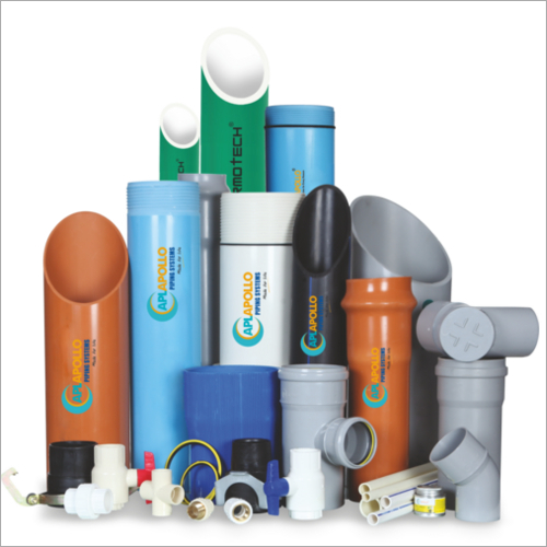 APL Apollo Pipes and Fittings - UPVC Material, 75-110 Mm Diameter, Grey Color | Round Shape, SWR Fitting Type