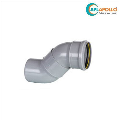 Apollo SWR Off Set Bend - PVC, Size 75 Mm - 110 Mm, Gray Color, Ring Fit End Connection