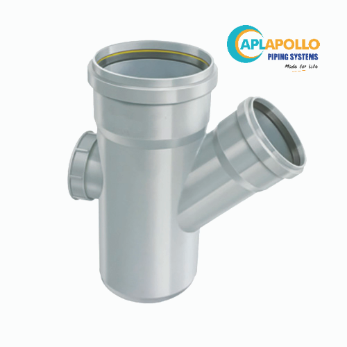 Apollo uPVC SWR Drainage System - 110x75 mm Y Shape, Gray Color | Long-lasting, Corrosion-resistant, Easy & Economical Solution
