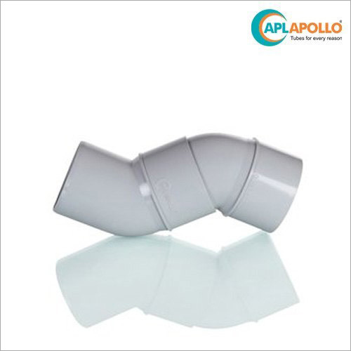 Apollo Off Set Bend - PVC, Size 75Mm To 110Mm, Grey Color, Ring Fitted End Connection, Plain Pattern