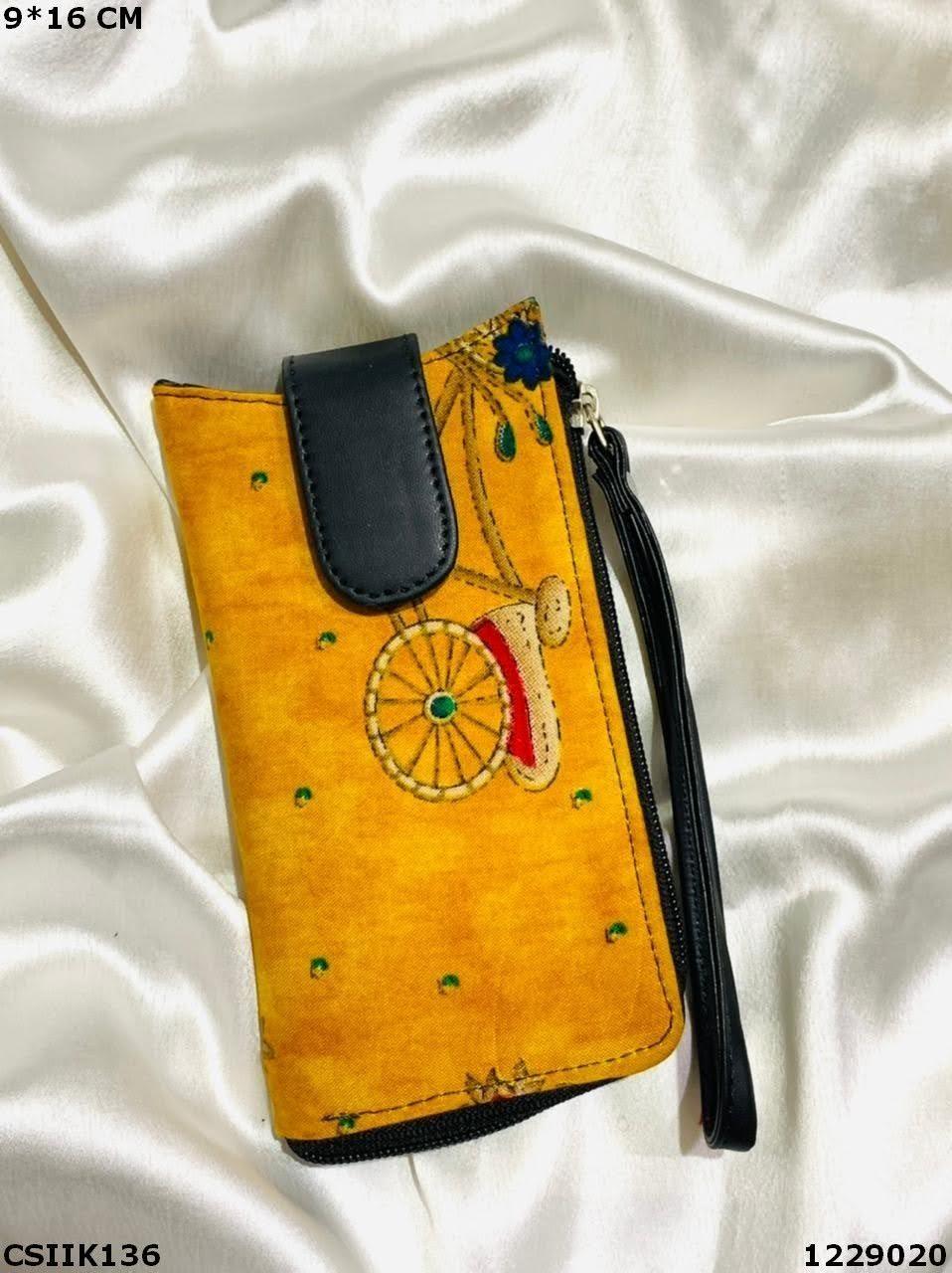 Multi Stylish Ikkat Cotton Mobile Cover/wallet
