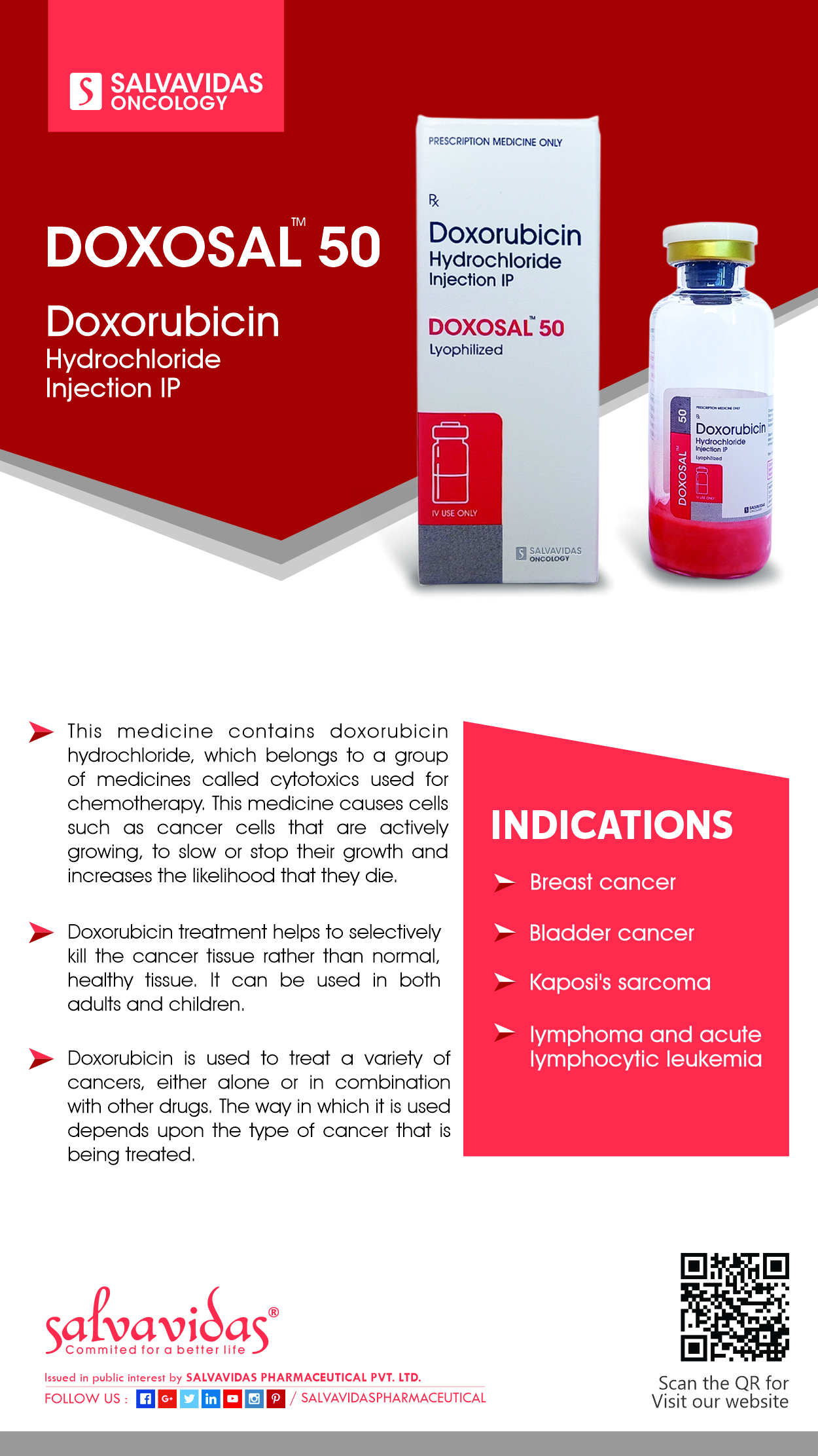 Doxorubicin Hcl Injection Dosage Form: As Per Doctor's Suggestion