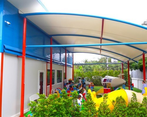 Tensile Structure - Waterproof Pvc Fabric, 4m Span | Eco-friendly, Easy Assembly, High Durability