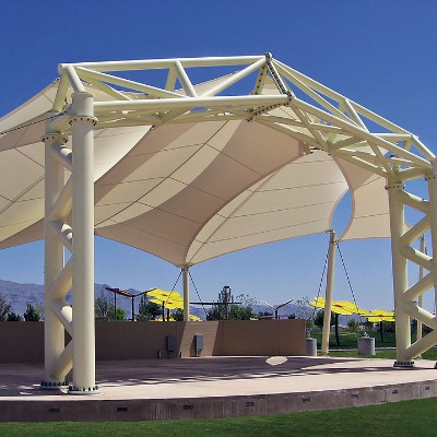 Tensile Structure - Waterproof Pvc Fabric, 4m Span | Eco-friendly, Easy Assembly, High Durability